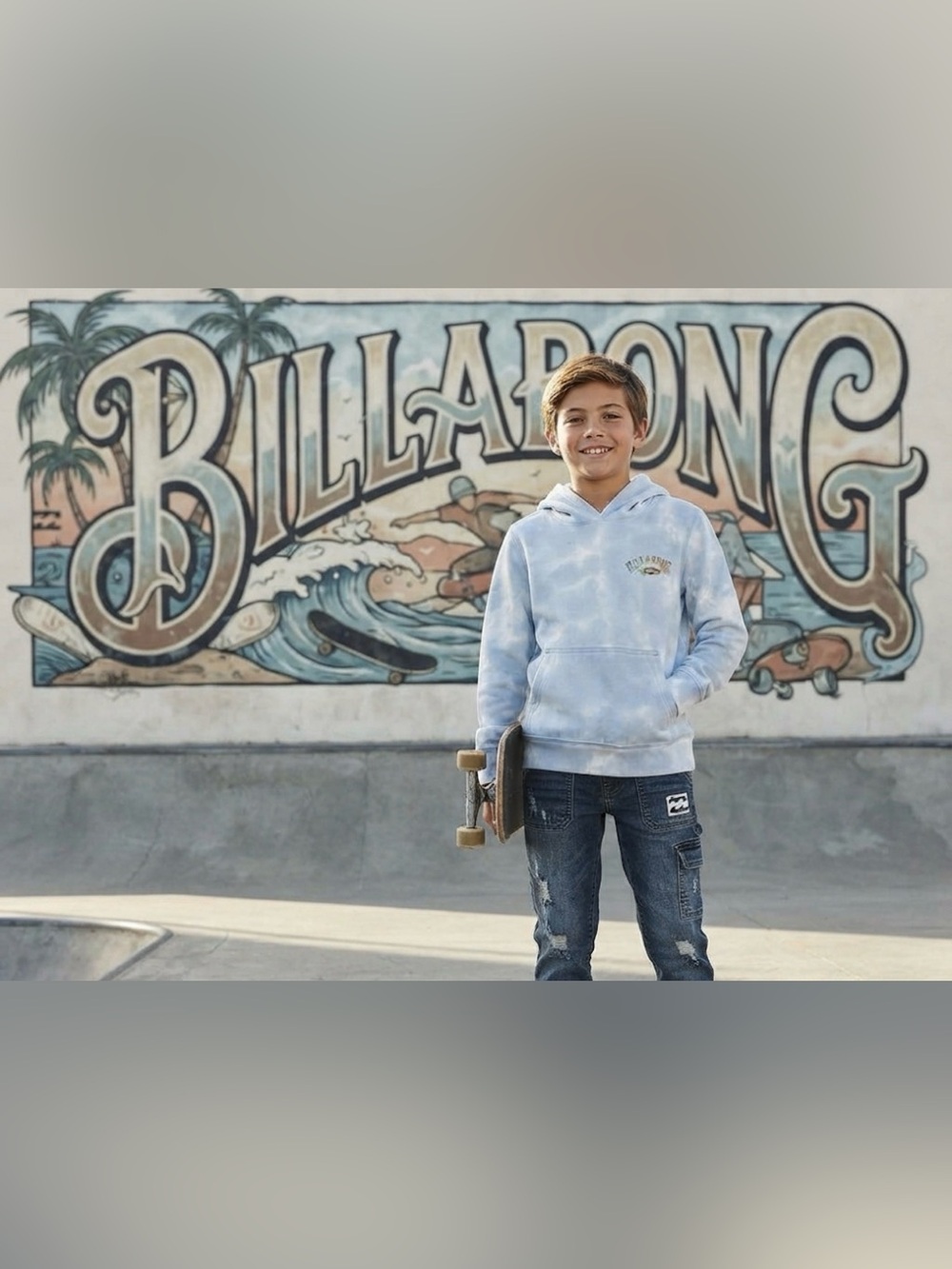 New authentic Billabong designer hoodie sweatshirt sz S kids